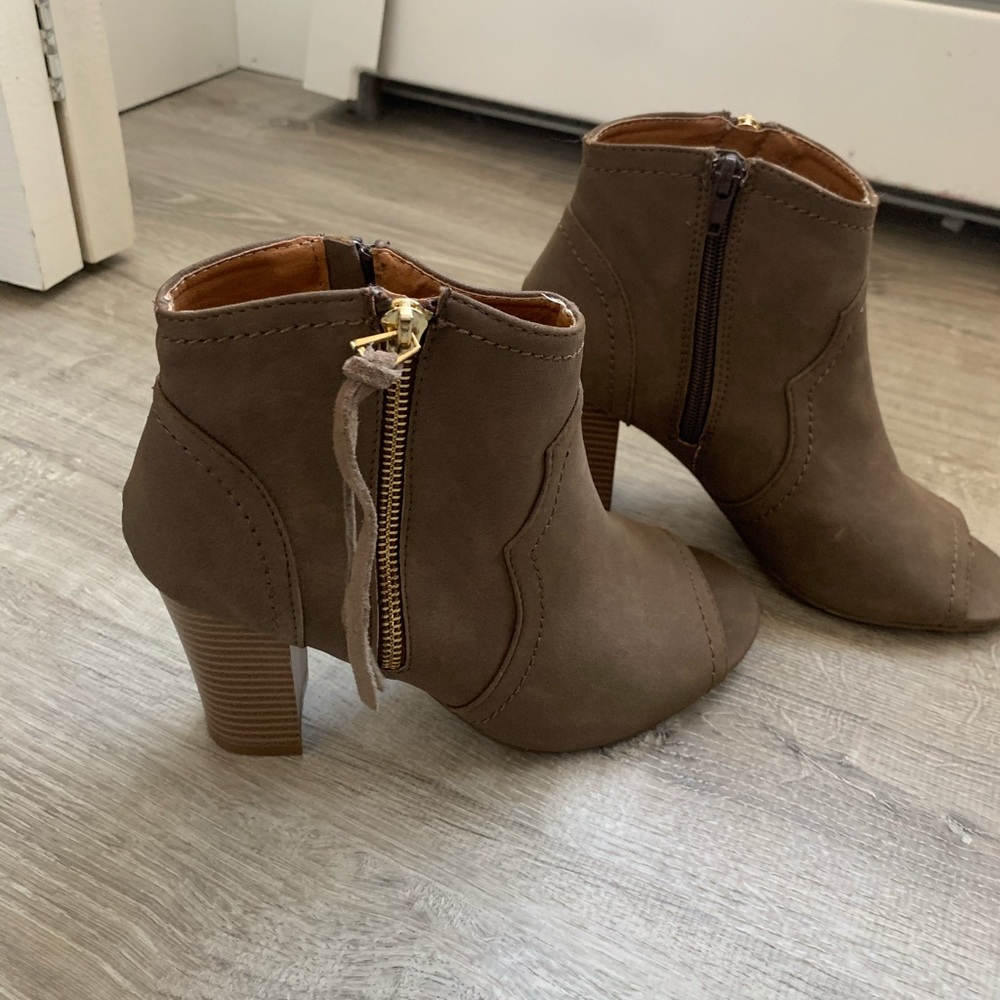 XOXO Open Toe Booties